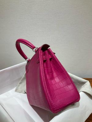 wholesale quality hermes kelly 25 matte niloticus crocodile j5 rose scheherazade phd